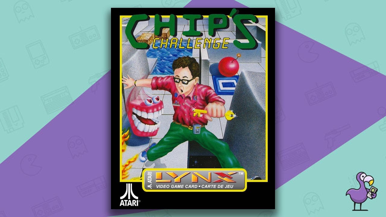 Atari Lynx Chip's Challenge game case cover art