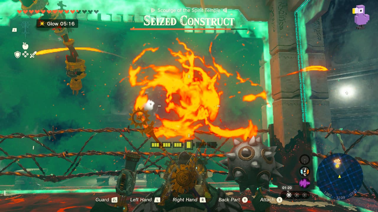 How To Beat Seized Construct In Zelda Tears Of The Kingdom blast