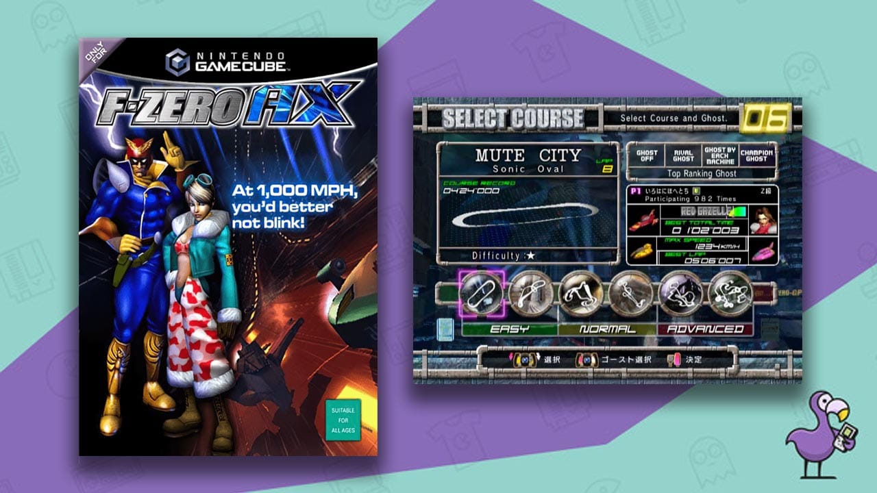 Fan made artwork for F-Zero AX and gameplay of the rom hack