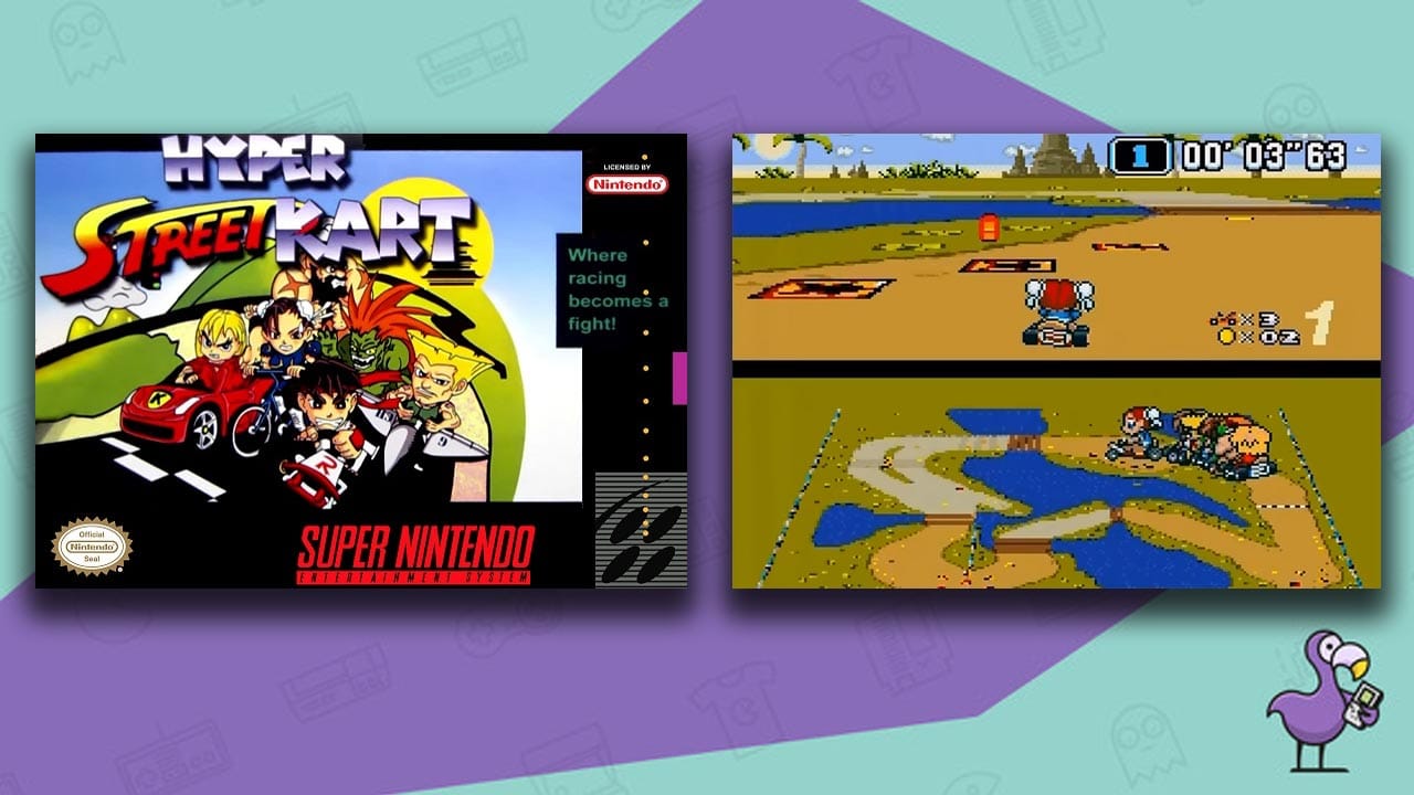 Hyper Street Kart custom ROM game case and gameplay