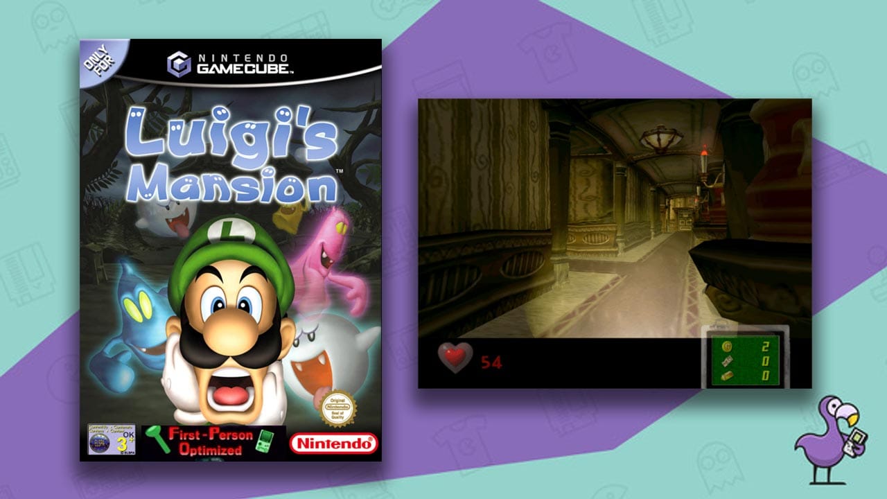 Luigi's Mansion First Person Optimised gameplay and the adapted Game Case for Luigi's Mansion