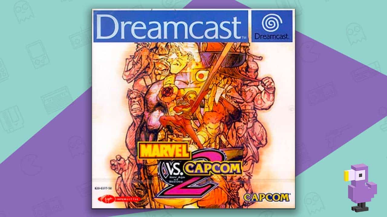 Marvel vs Capcom 2 game case cover art