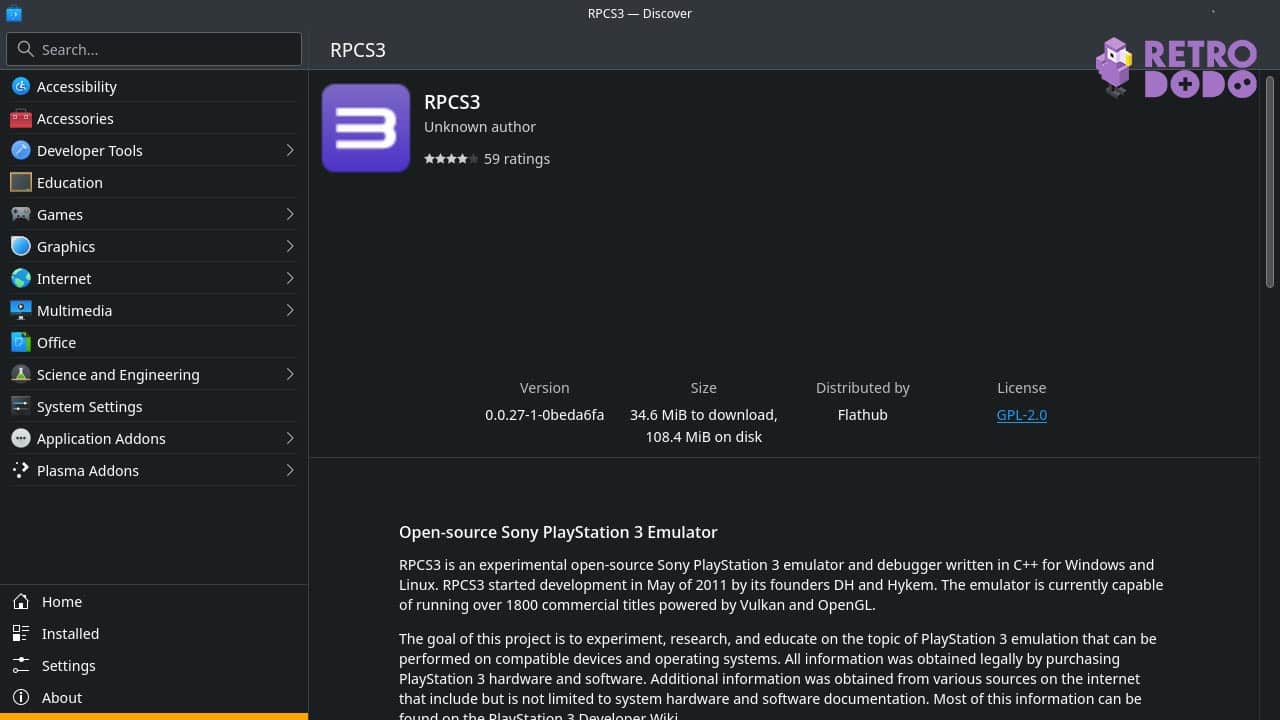 how to play PS3 games on Steam Deck - RPCS3 Discover Page