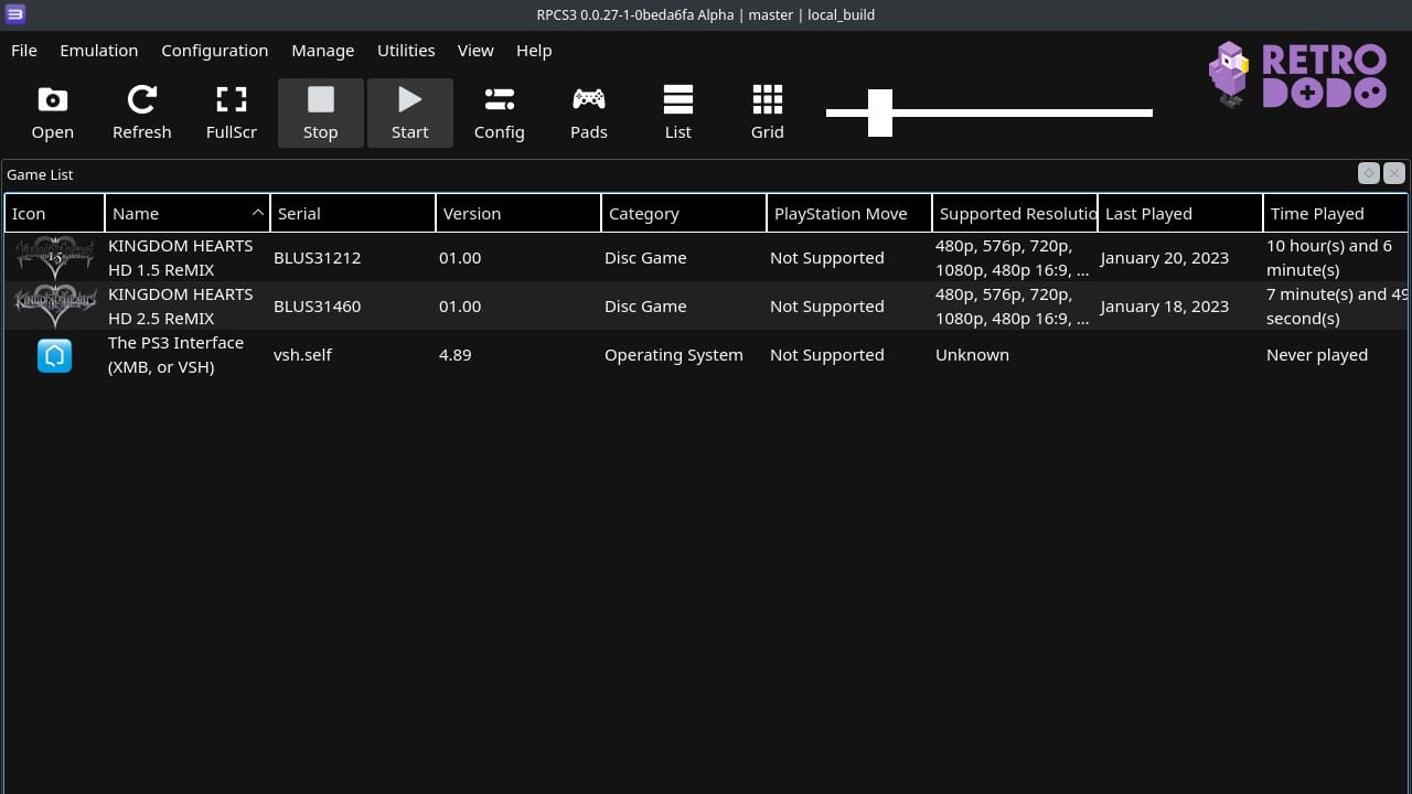how to play PS3 games on Steam Deck - Rom List