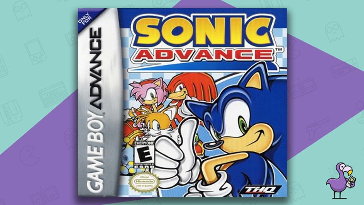 sonic advance game case cover art