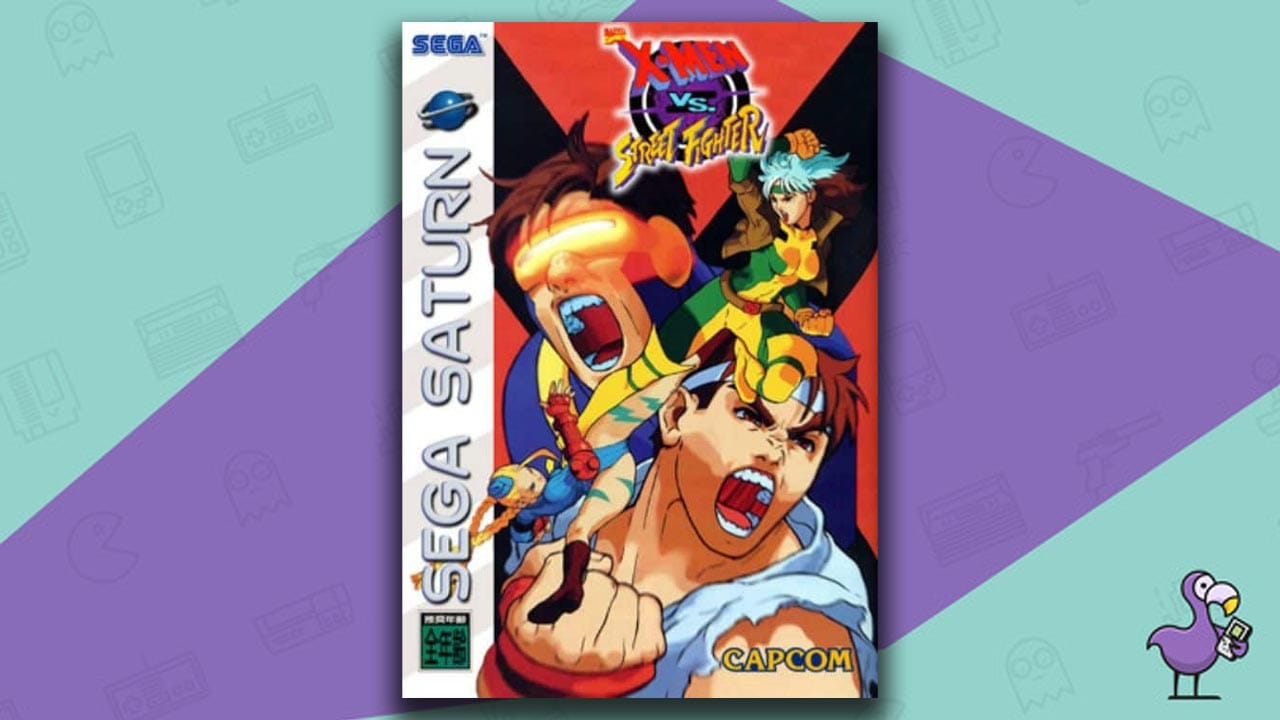 X-Men vs Street Fighter game case cover art