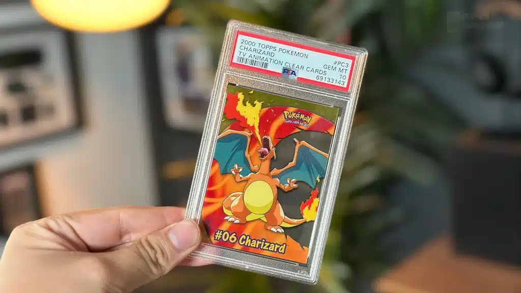 Pokemon Topps Cards - mint graded Charizard card